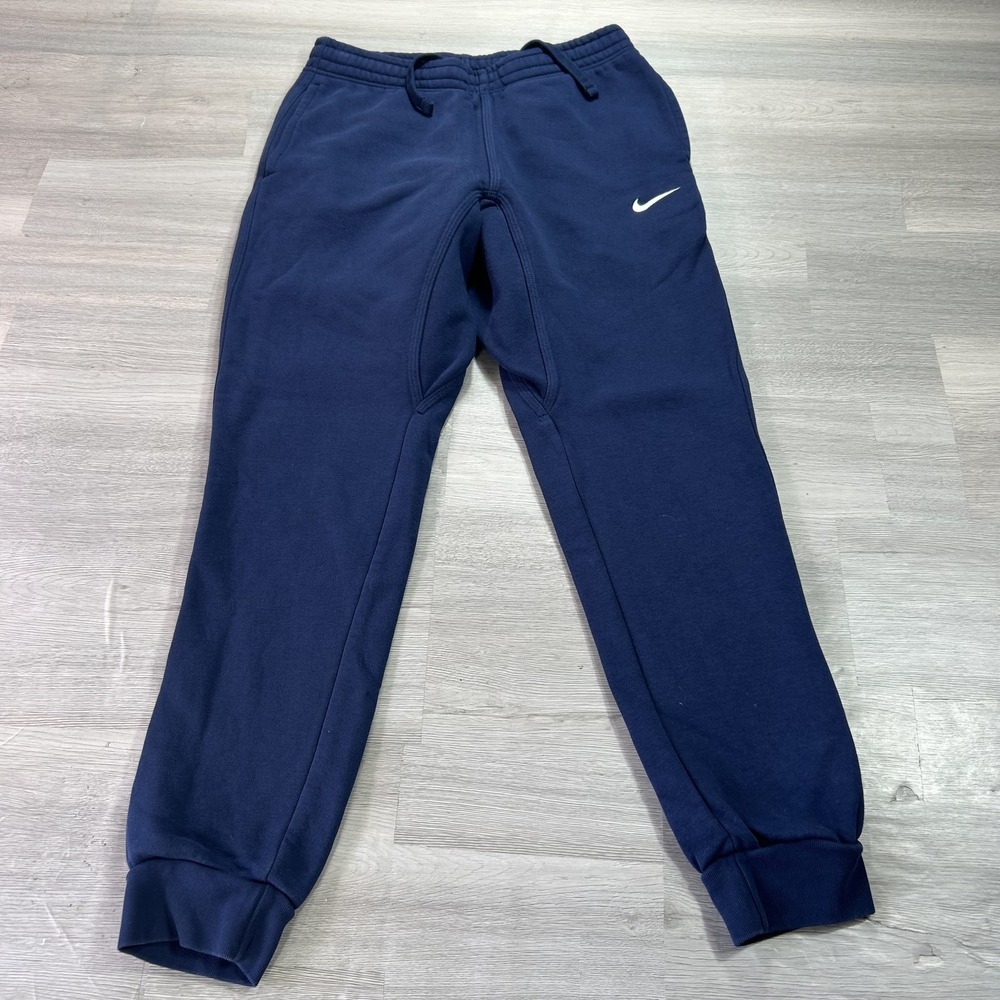 Nike Sweatpants Mens Small Blue Fleece Jogger Elastic Zip Pocket 716830-410